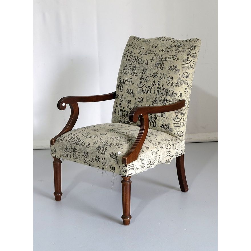 UPHOLSTERED OPEN ARMCHAIR