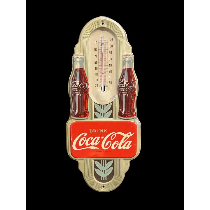 Coca Cola Coke Tin Metal Soda Thermometer
