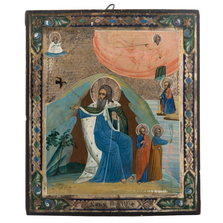 Ikona - Żywot Proroka Eliasza, Rosja, I poł XX w.