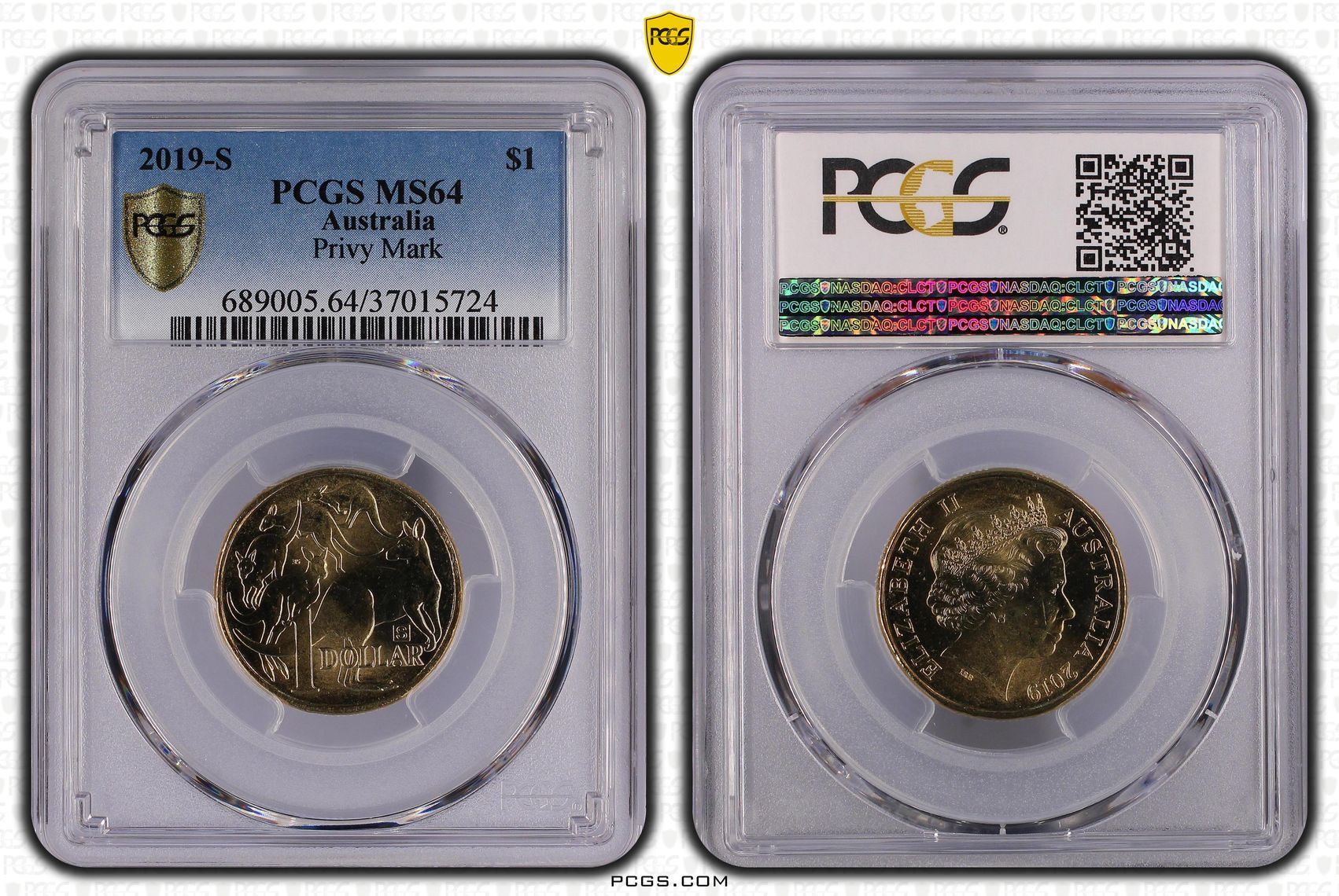 496 · Privy Mark, One Dollar, 2019-S, PCGS MS64