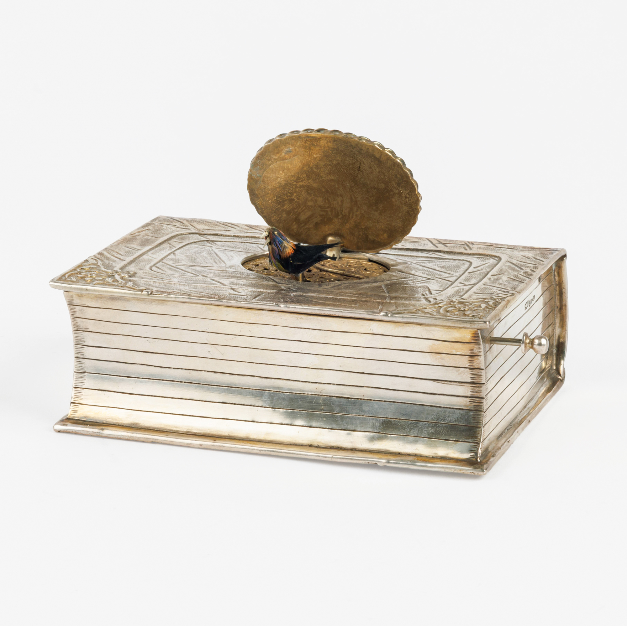 A German singing bird box in the shape of a book – kavel bij Bernaerts, Antwerp