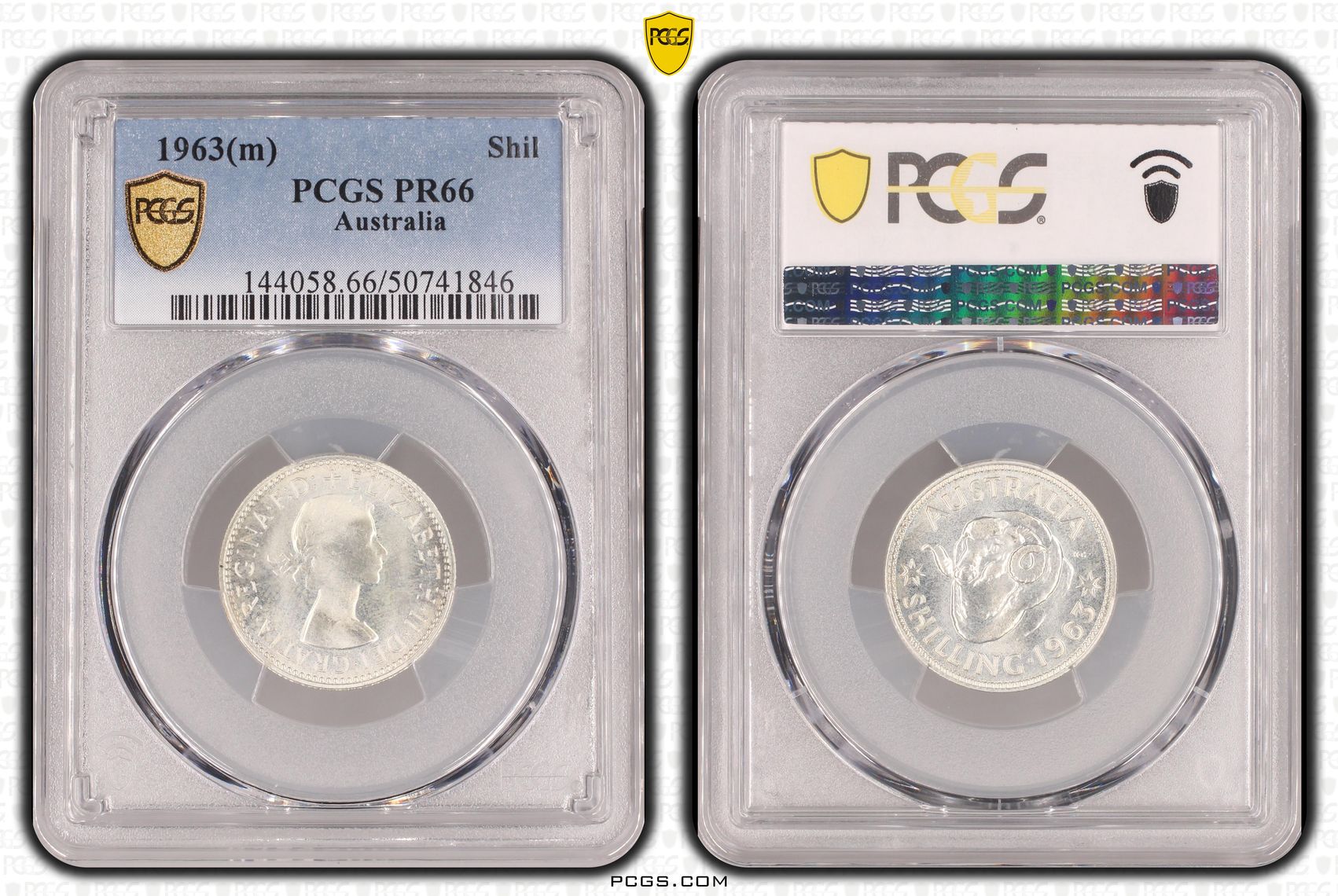 Elizabeth II, Shilling, 1963(m), PCGS PR66