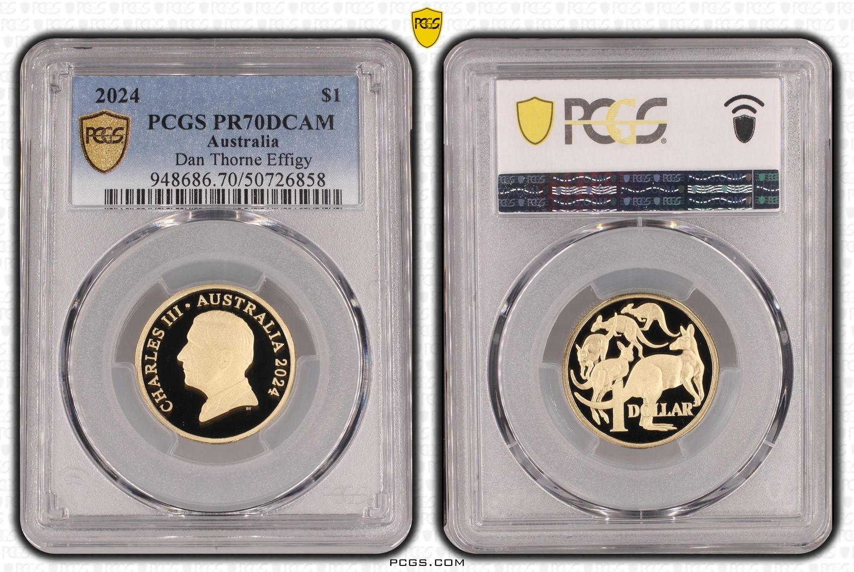 Dan Thorne Effigy, One Dollar, 2024, PCGS PR70DCAM