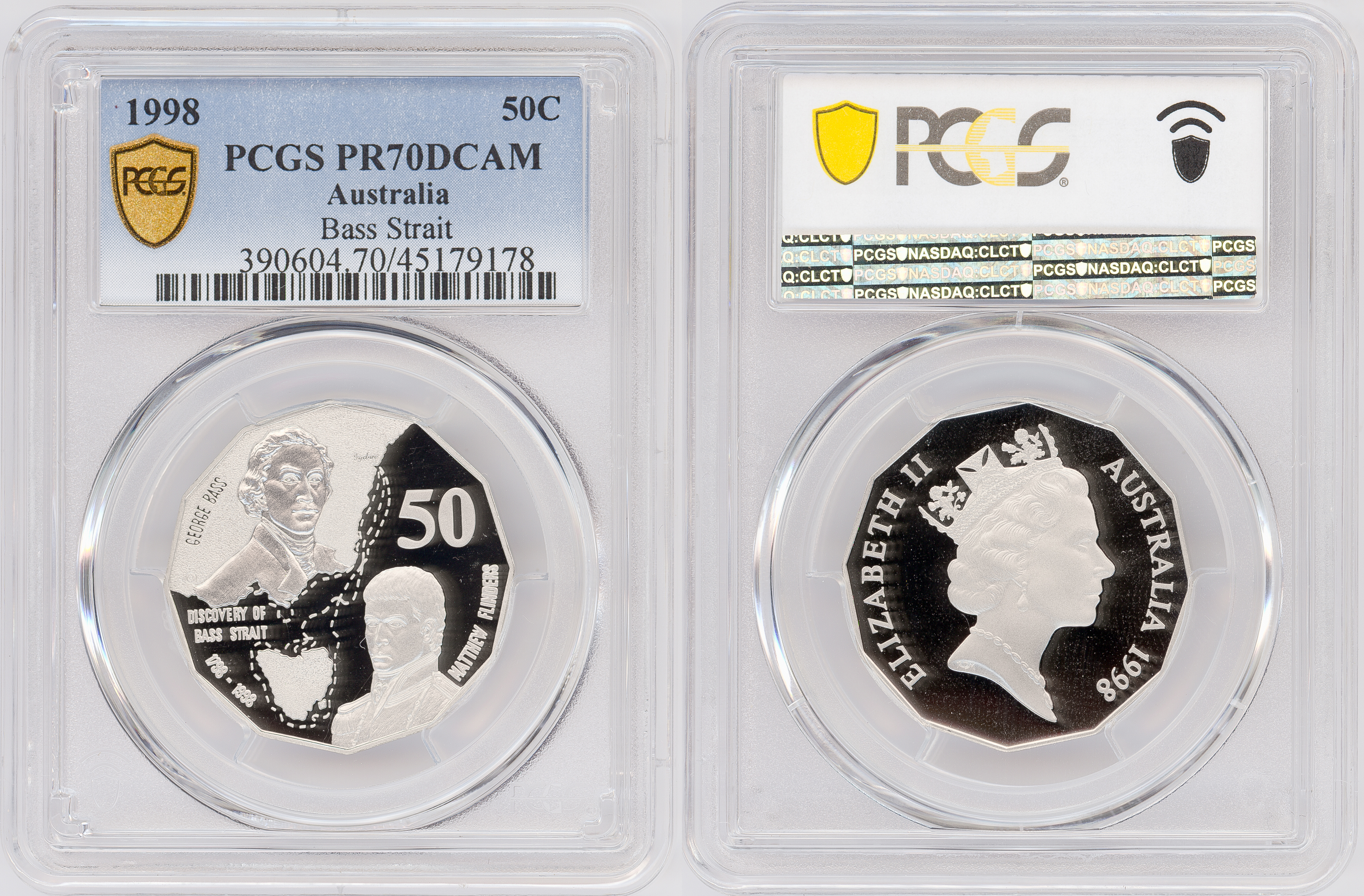 Bass Strait, Fifty Cent, 1998, PCGS PR70DCAM