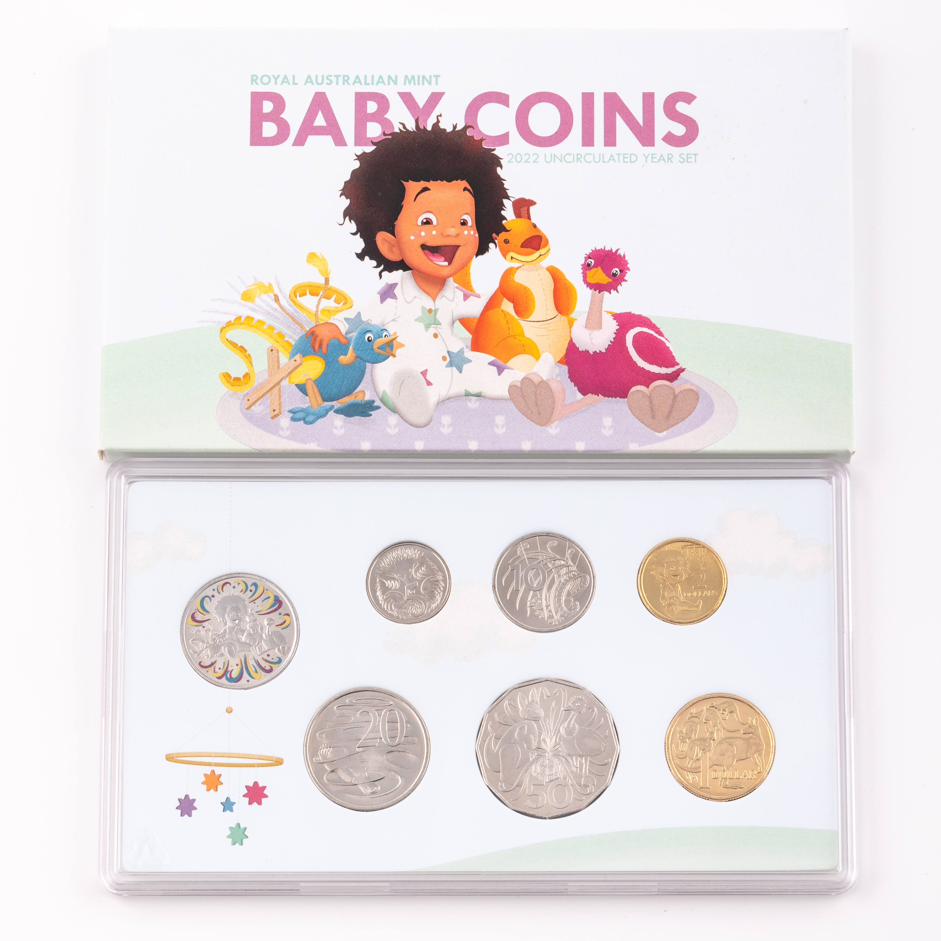 Elizabeth II, Baby Coins, Five Cents - Two Dollars, 2022, UNC
