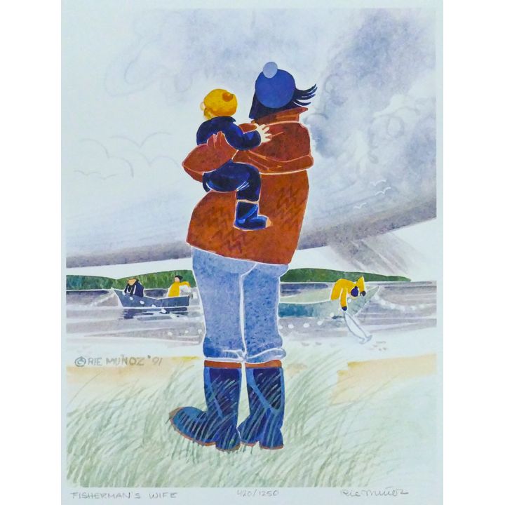 Rie Munoz ''Fisherman's Wife'' 1991 Signed Print