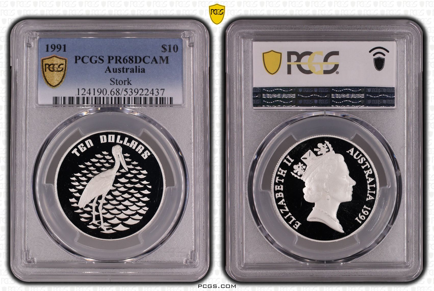 Stork, Ten Dollar, 1991, PCGS PR68DCAM