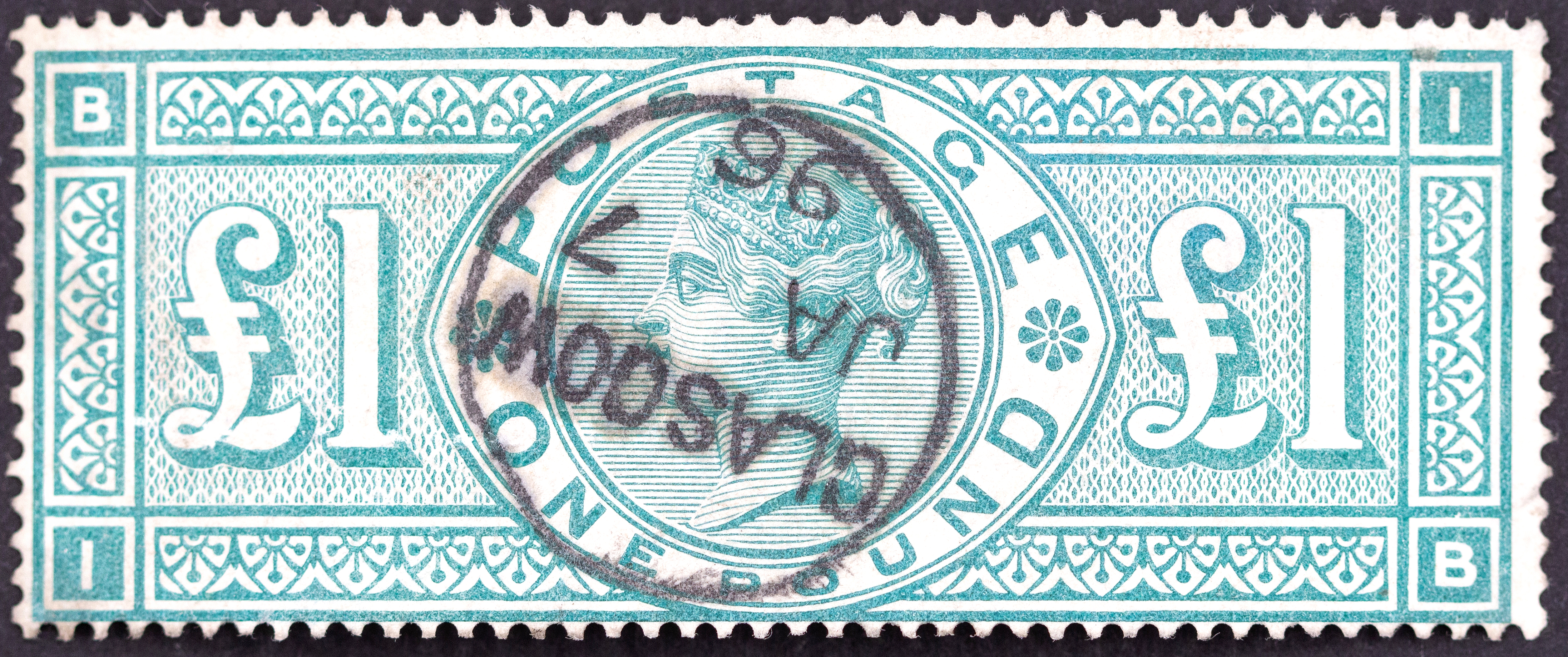 Great Britain, Victoria, One Pound, Green, 1891, FU