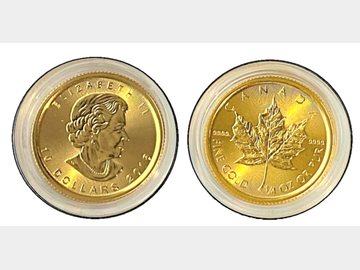 2018 CANADIAN 1/4oz GOLD $10 MAPLE LEAF COIN