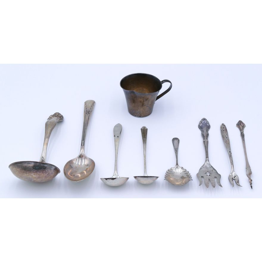 Box Misc. Sterling Flatware etc. - 340 Grams TW