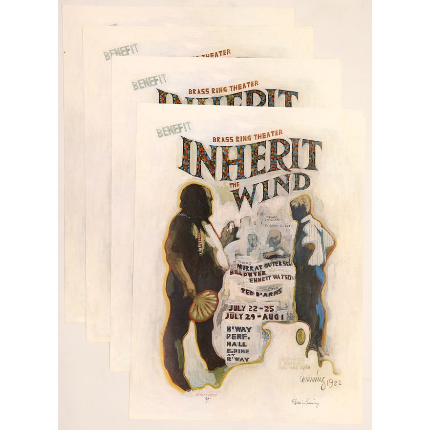 4pc William Cumming ''Inherit the Wind'' S/N AP Posters 30''x22''