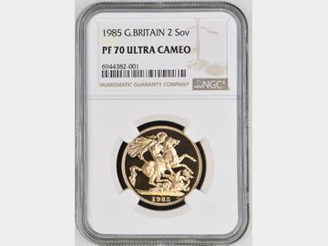 1985 ELIZABETH II PROOF GOLD 2 POUND PF70 UCAM TOP POP!