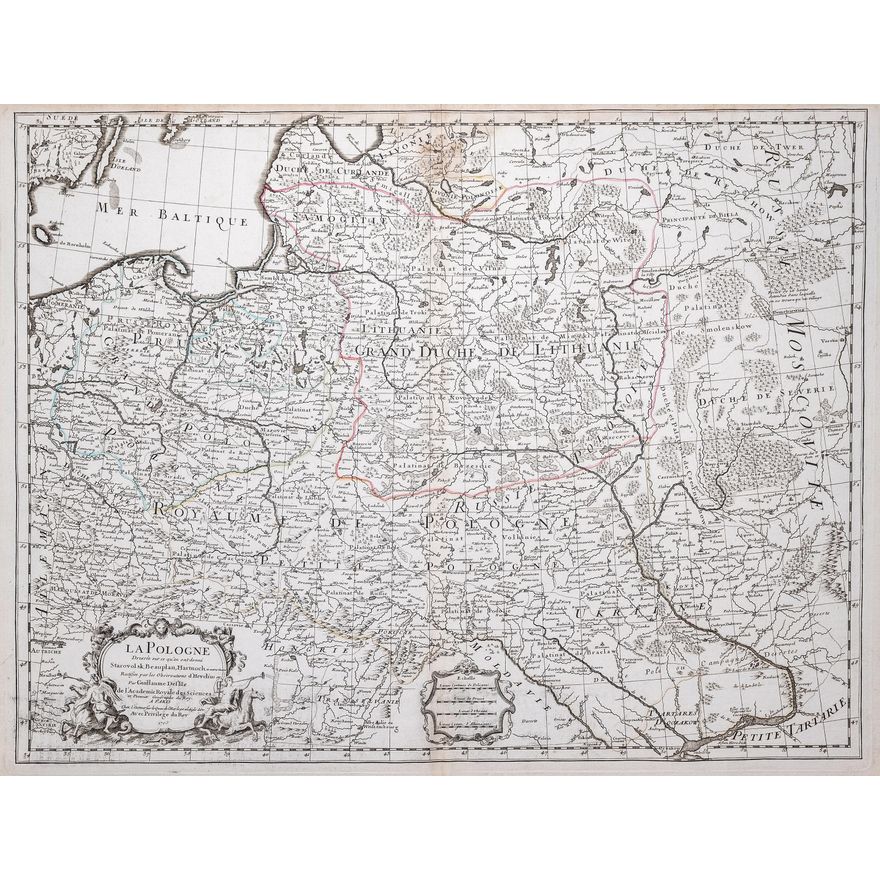 Guillaume de l’Isle | La Pologne dresee sur ce qu'en ont donne Starovolsk, Beauplan, Hartknoch...