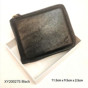 CAMEL MOUNTAIN 100% GENUINE LEATHER WALLET XY20027 BLACK - 51230/10692