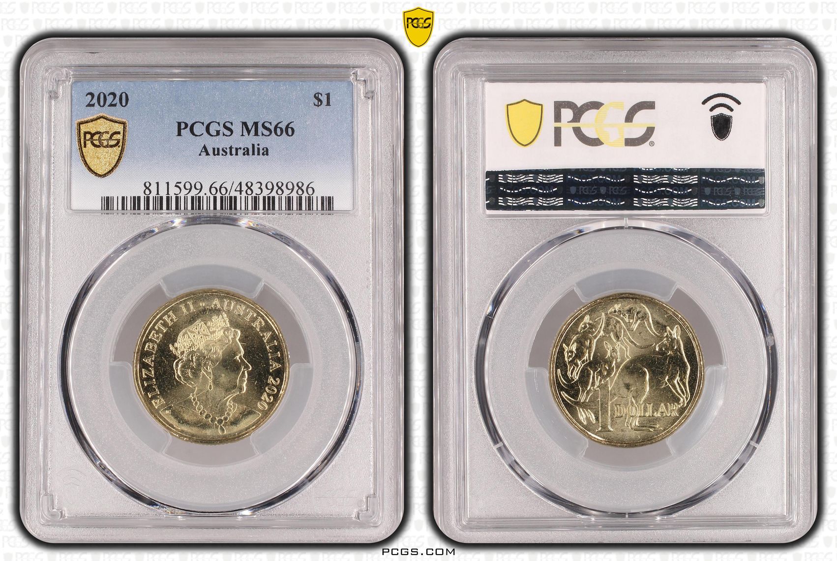 Elizabeth II, One Dollar, 2020, PCGS MS66