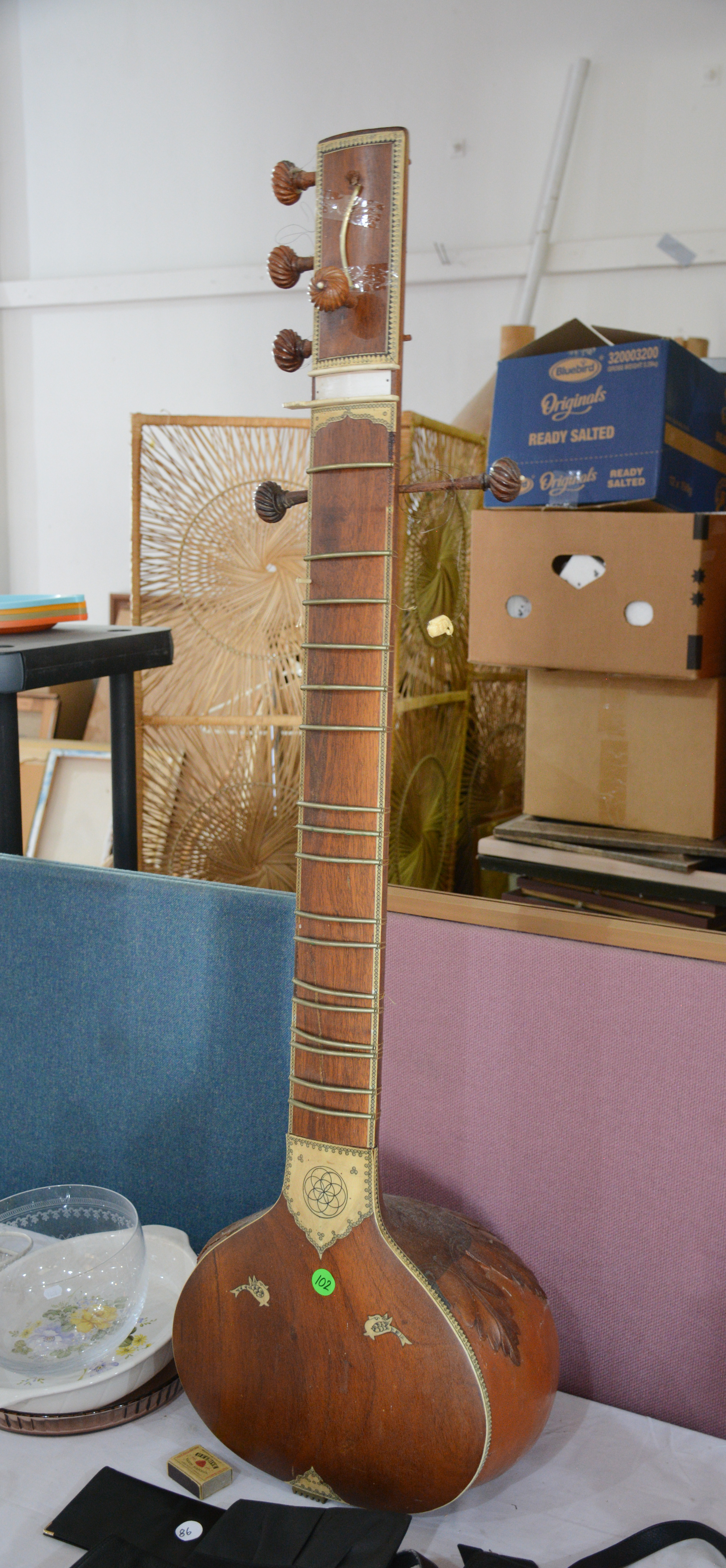 Vintage Wooden Indian Sitar Instrument — NZ auction result