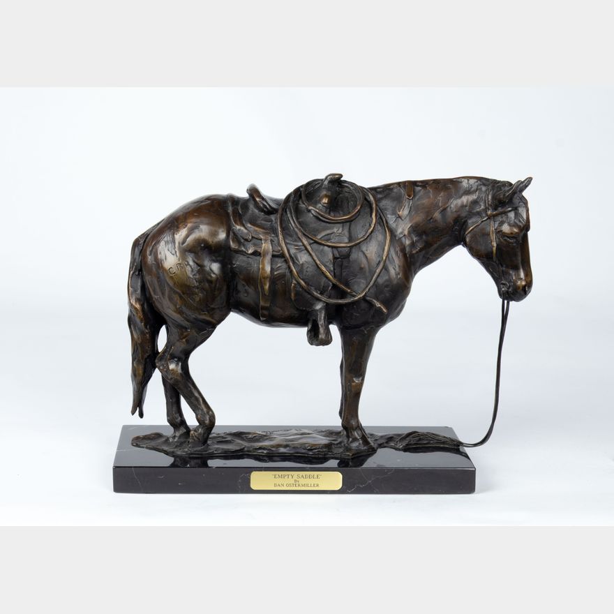 Charlie Rider Intact Dan Ostermiller (1956- ), Charlie Russell Rider Empty Saddle, 1996 ...