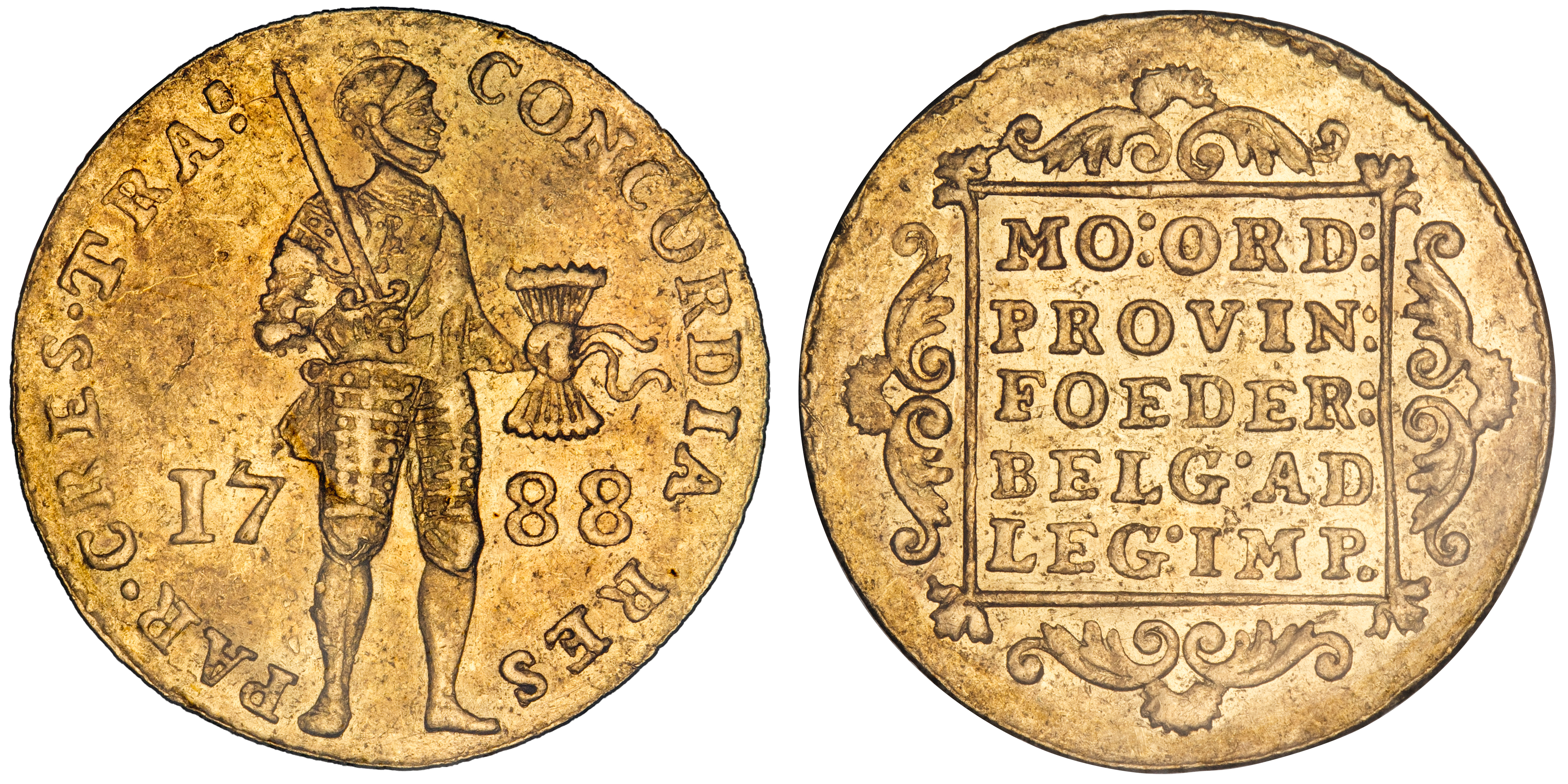 United Netherlands, Utrecht Trade Coinage, Ducat, 1788, gVF