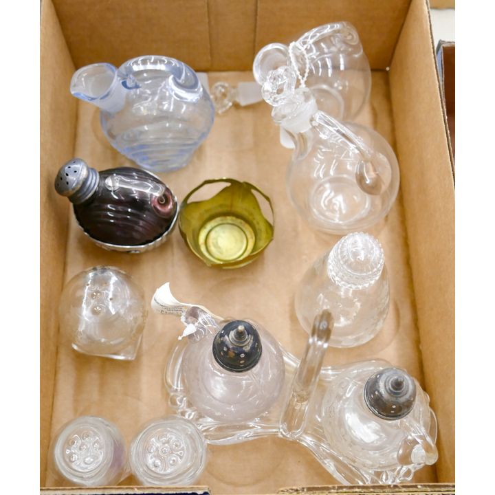 Box Vintage Glass Salt Pepper etc.
