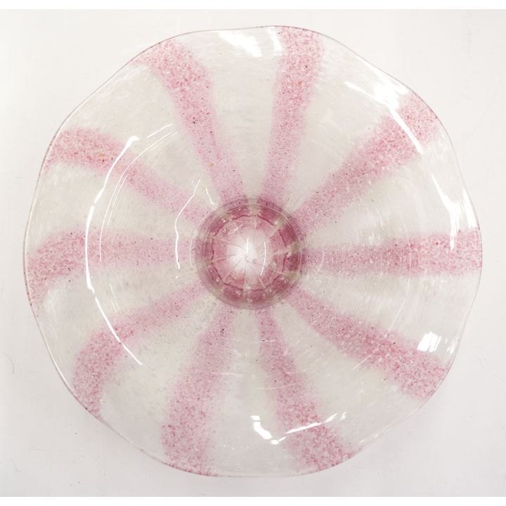 Steuben Cintra Pink and White Glass Bowl