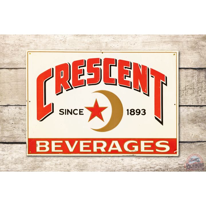 Crescent Beverages w/ Logo Metal Sign TAC 8.5