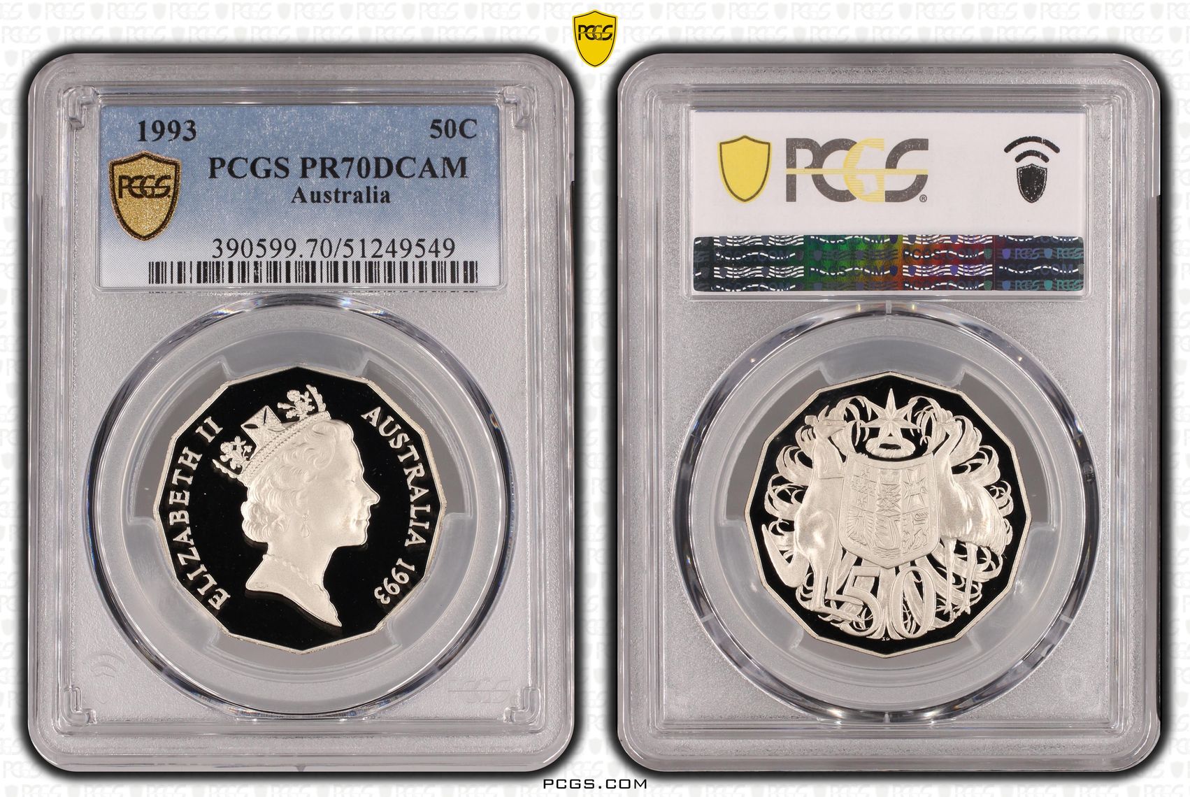 Fifty Cent, 1993, PCGS PR70DCAM
