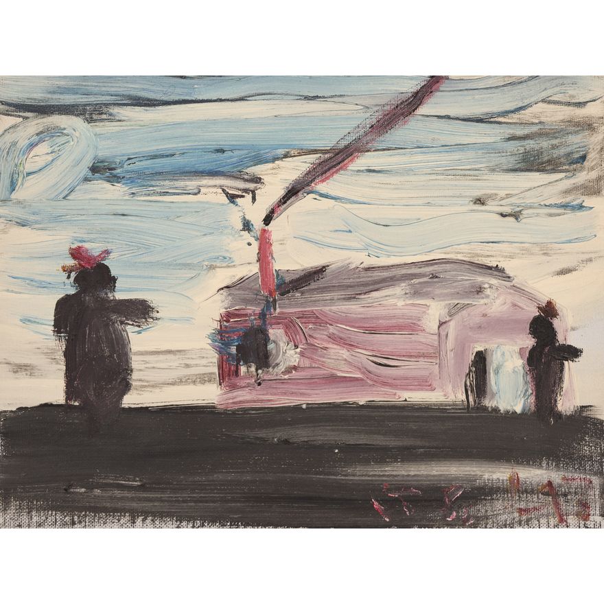 Jay Steensma ''Untitled'' (Pink Cabin) 1993 Oil