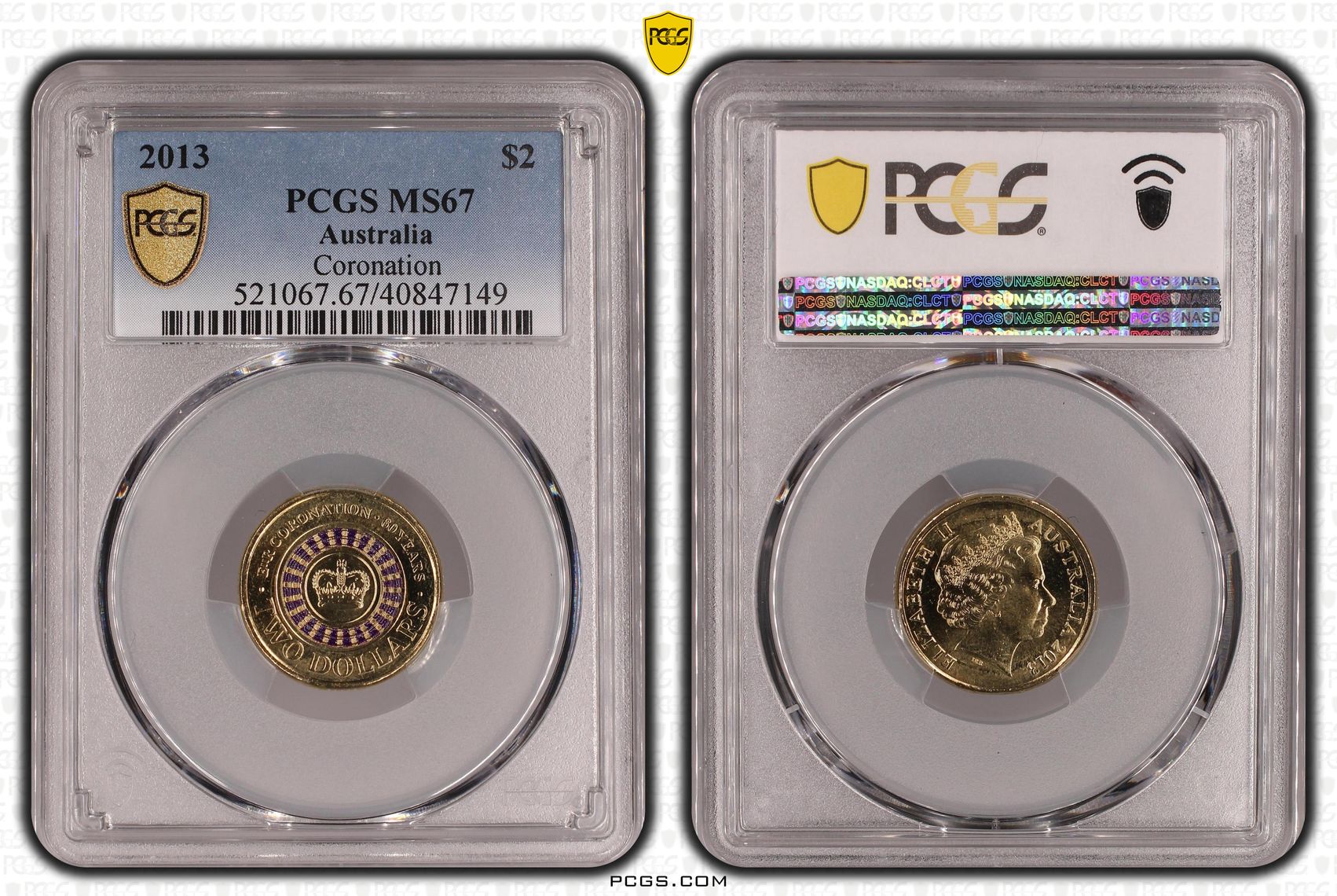 Elizabeth II, Two Dollar, 2013, MS67