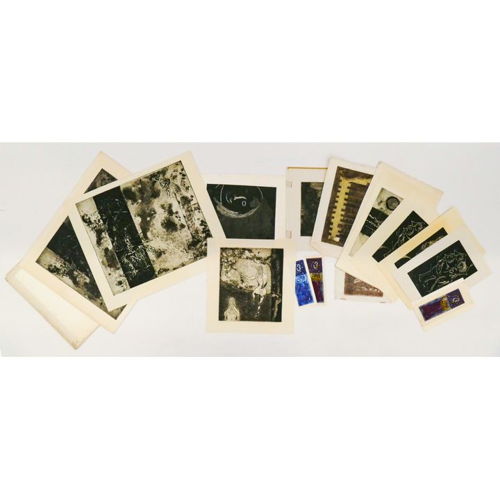 18pc Porter Lewis Abstract Signed Etchings & Lithographs Loose