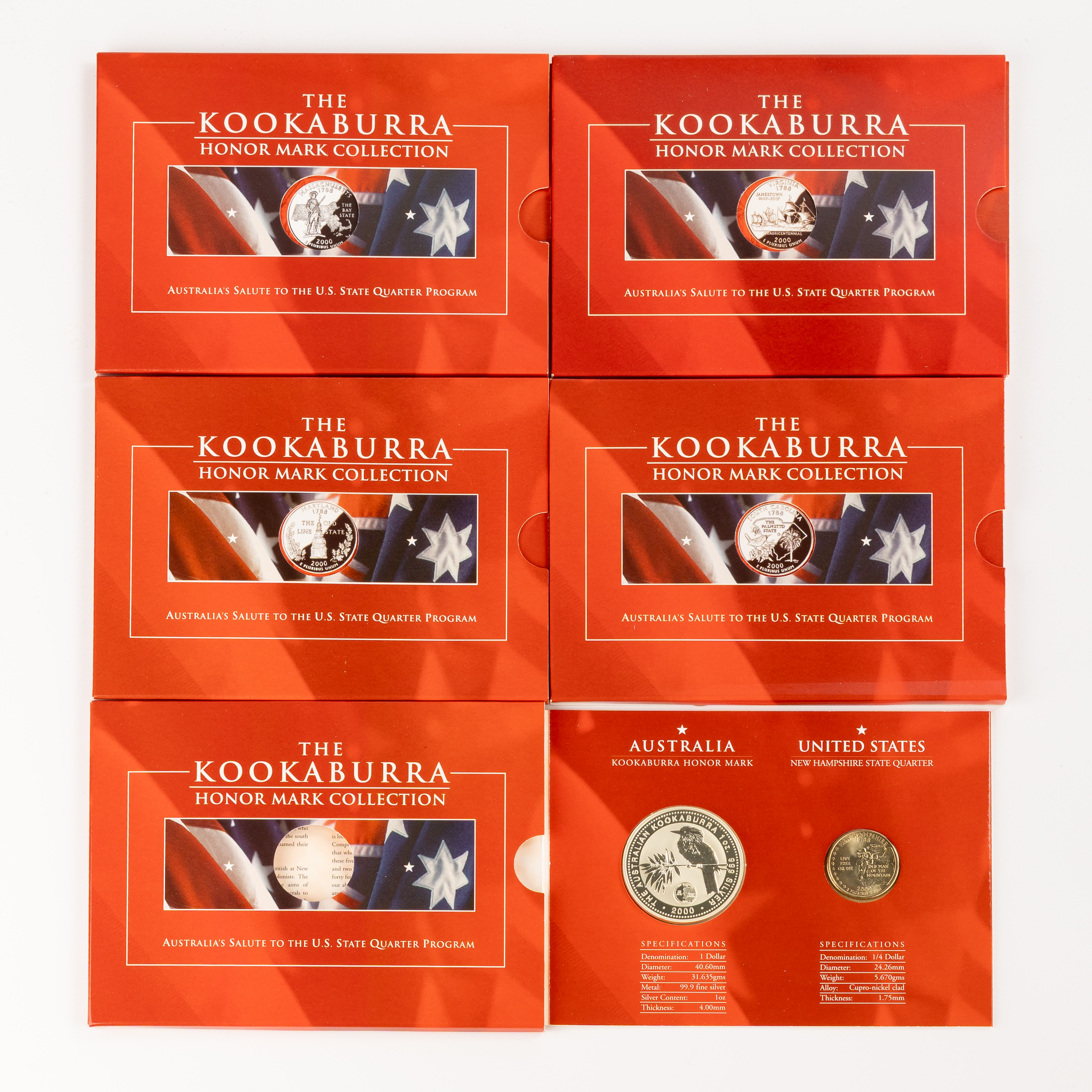 Elizabeth II, Perth Mint - USA State Quarters Privy Mark Series, One Dollar, 2000, CHU