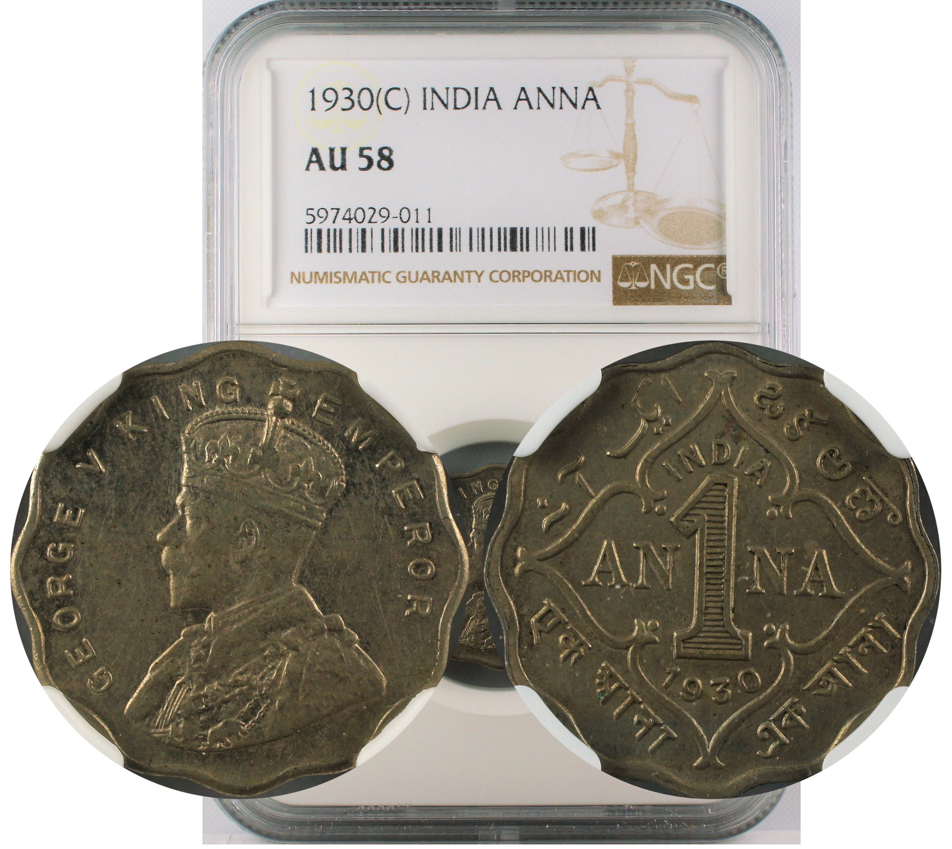 1930 C INDIA ANNA AU58