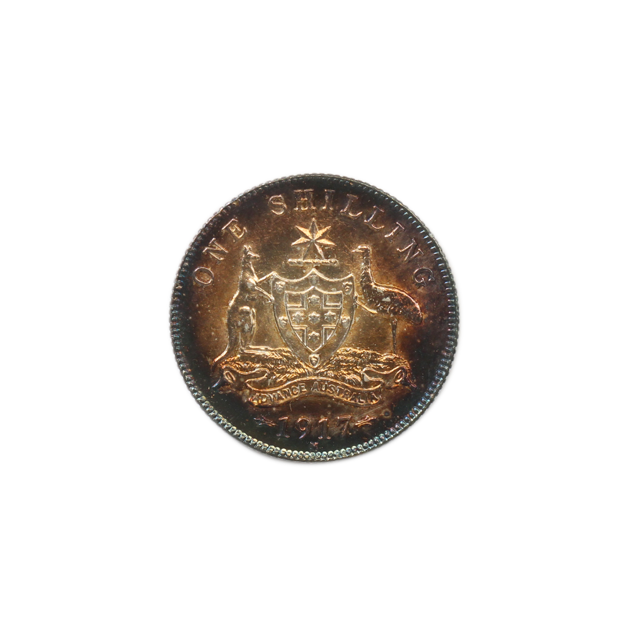 998. · George IV, Shilling, 1917-M, UNC