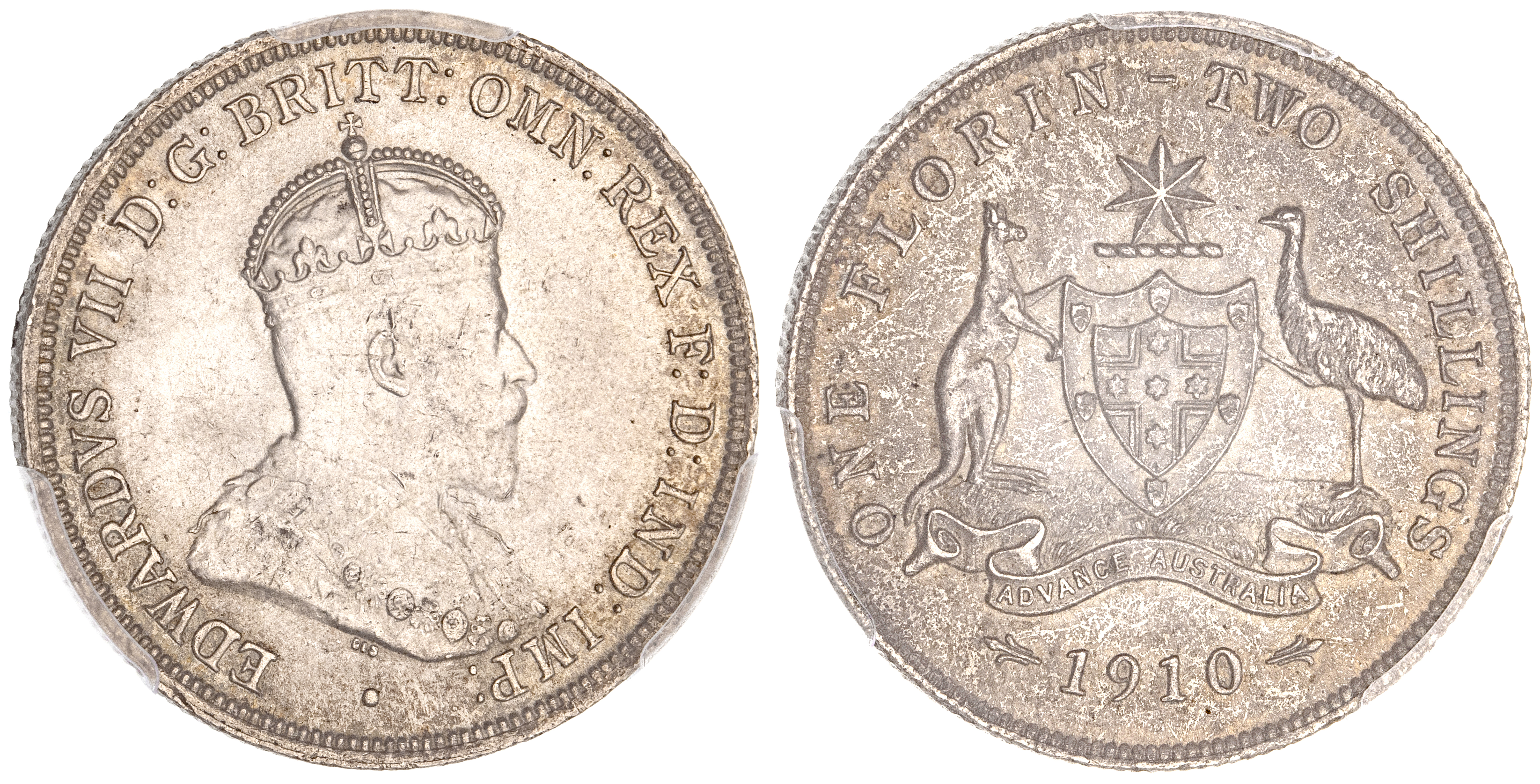 Edward VII, Florin, 1910, PCGS MS 63