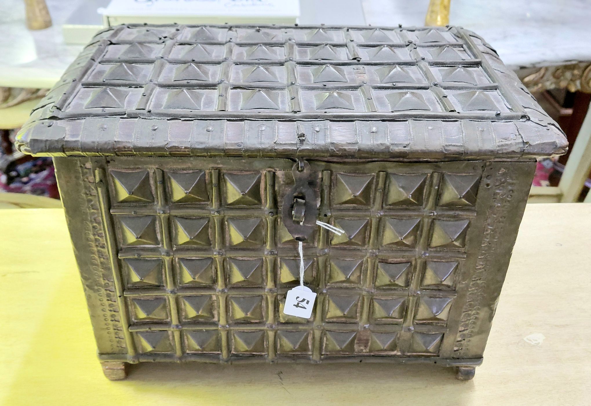 Indian Brass Clad Box