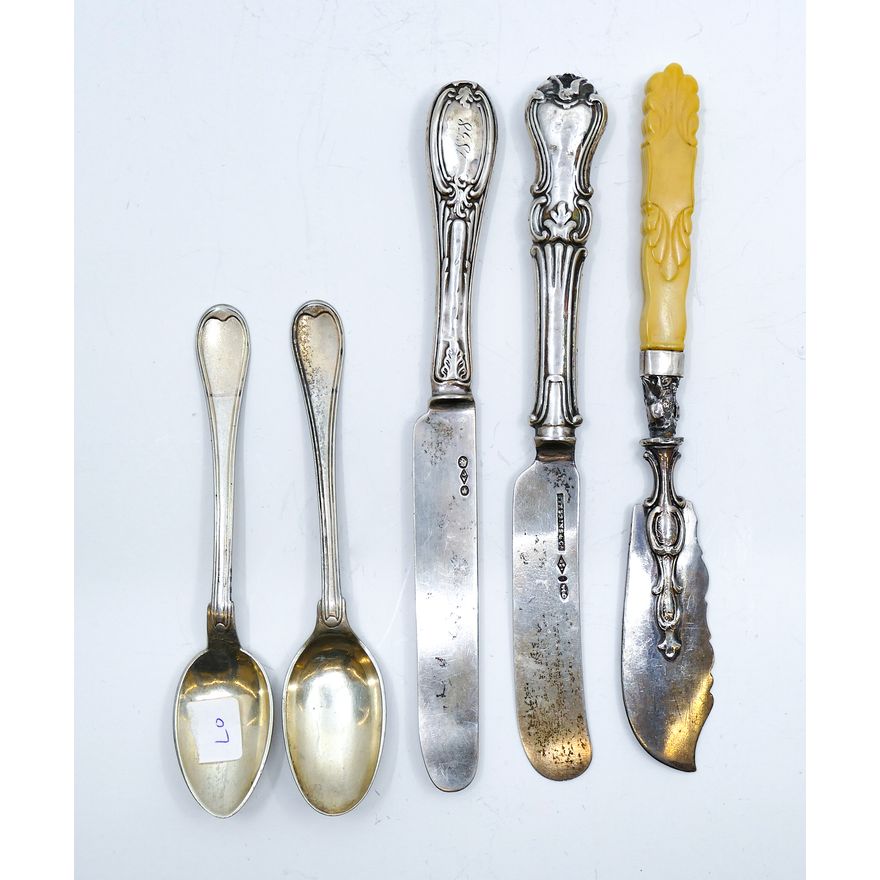 Box Antique Continental Silver Flatware