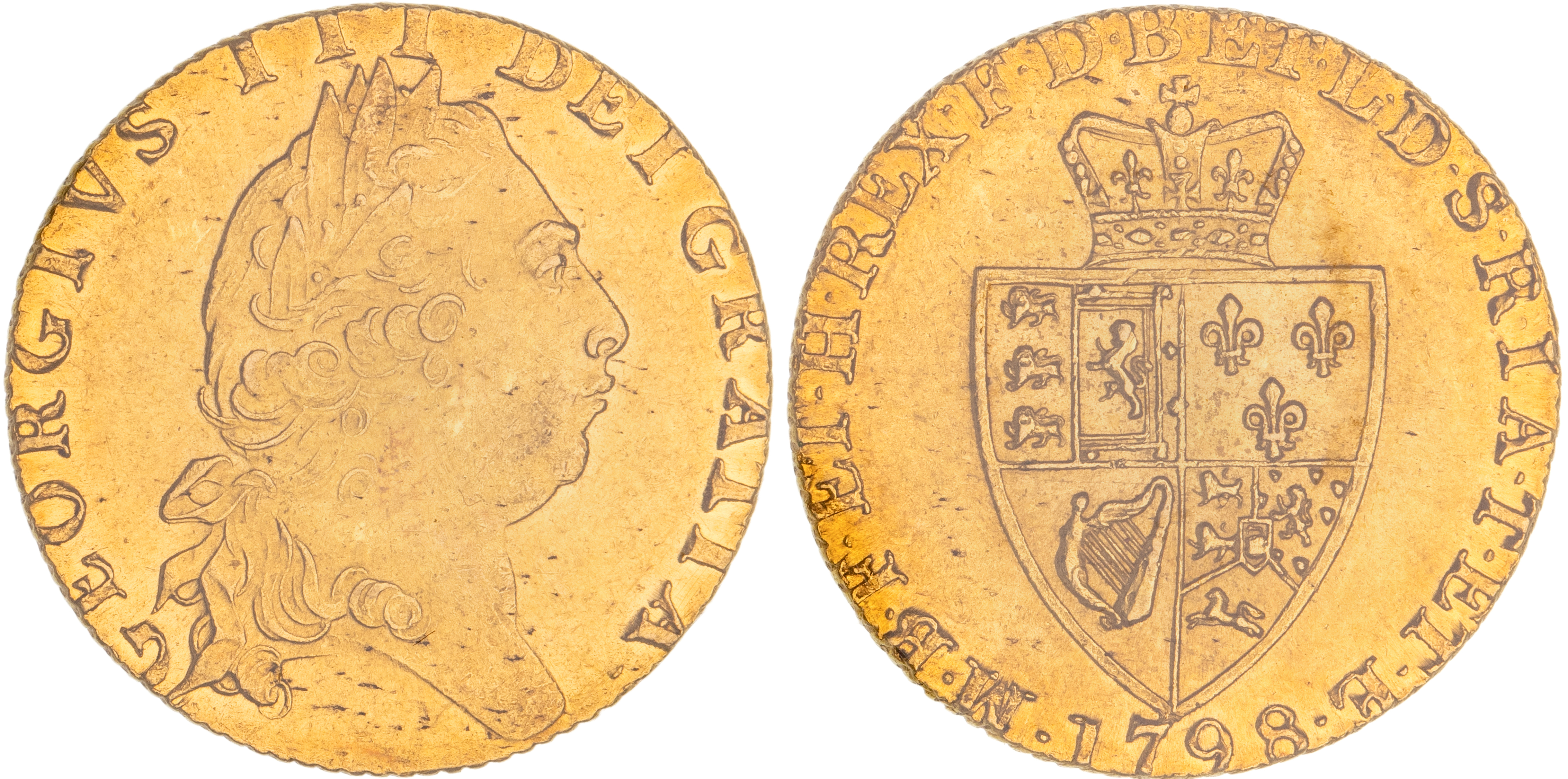 Great Britain, George III, Guinea, 1798, UNC