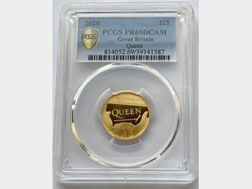 2020 MUSIC LEGENDS 'QUEEN' GOLD PROOF 25 POUND PR69 DCAM