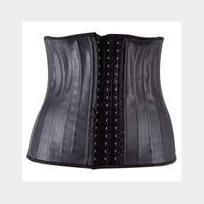 25 Steel Bone Latex Waist Trainer - Black - L Women --51464/4473-CE 1