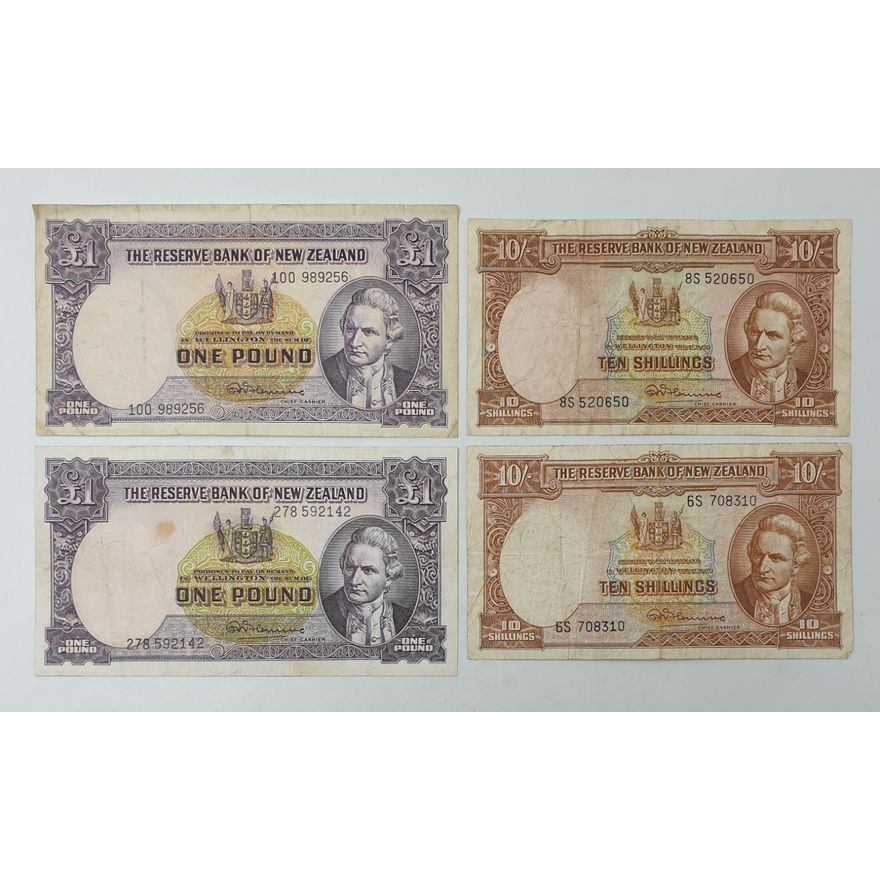 NZ Pre Decimal Notes (x4)