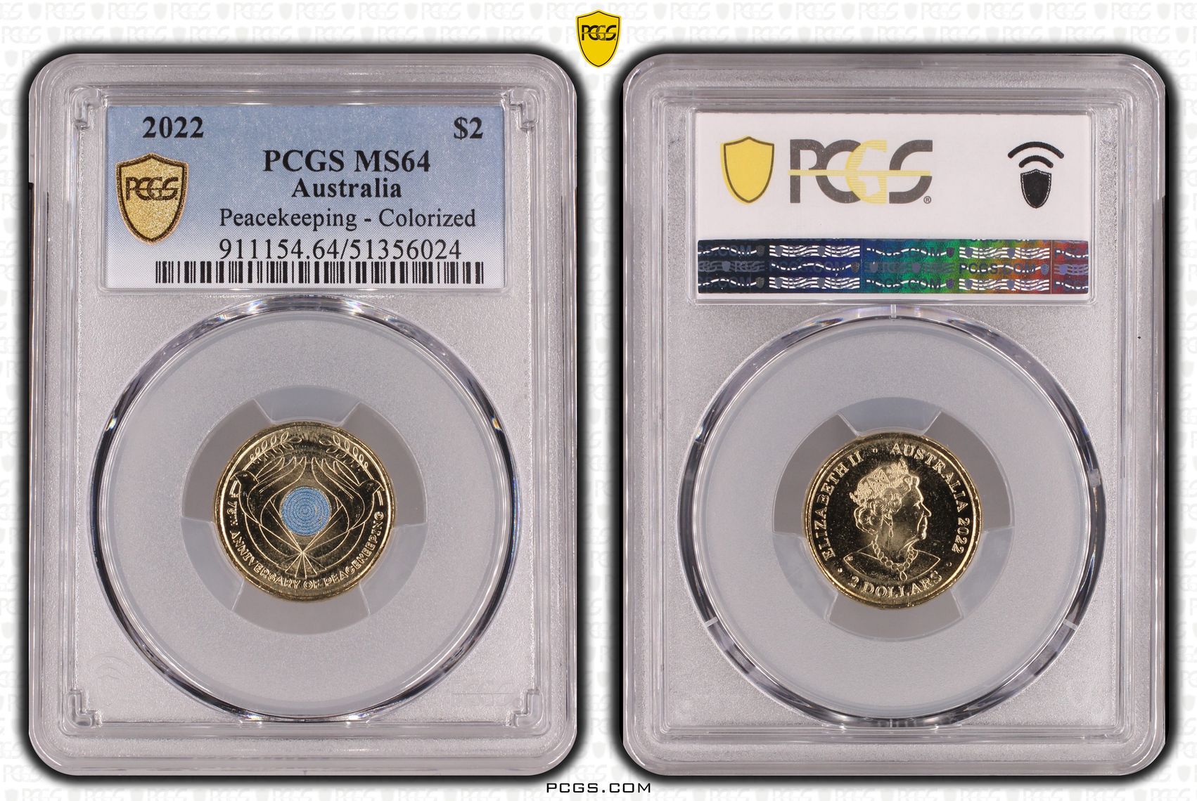 Peacekeeping - Colorized, Two Dollar, 2022, PCGS MS64