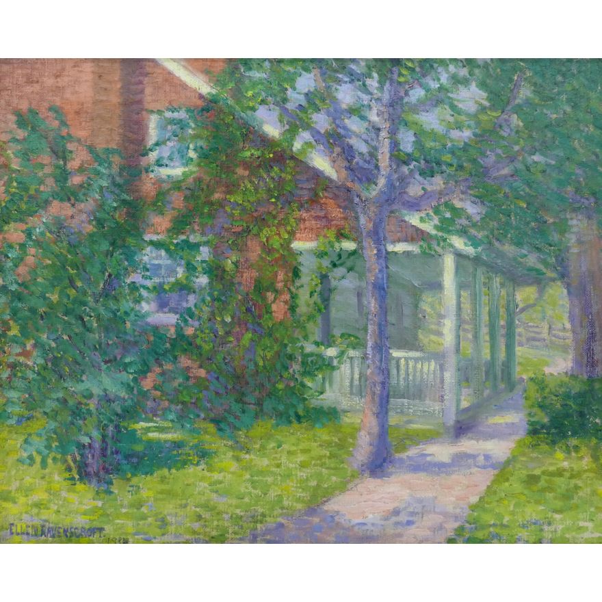 Ellen Ravenscroft ''Old Country Home'' 1916 Oil