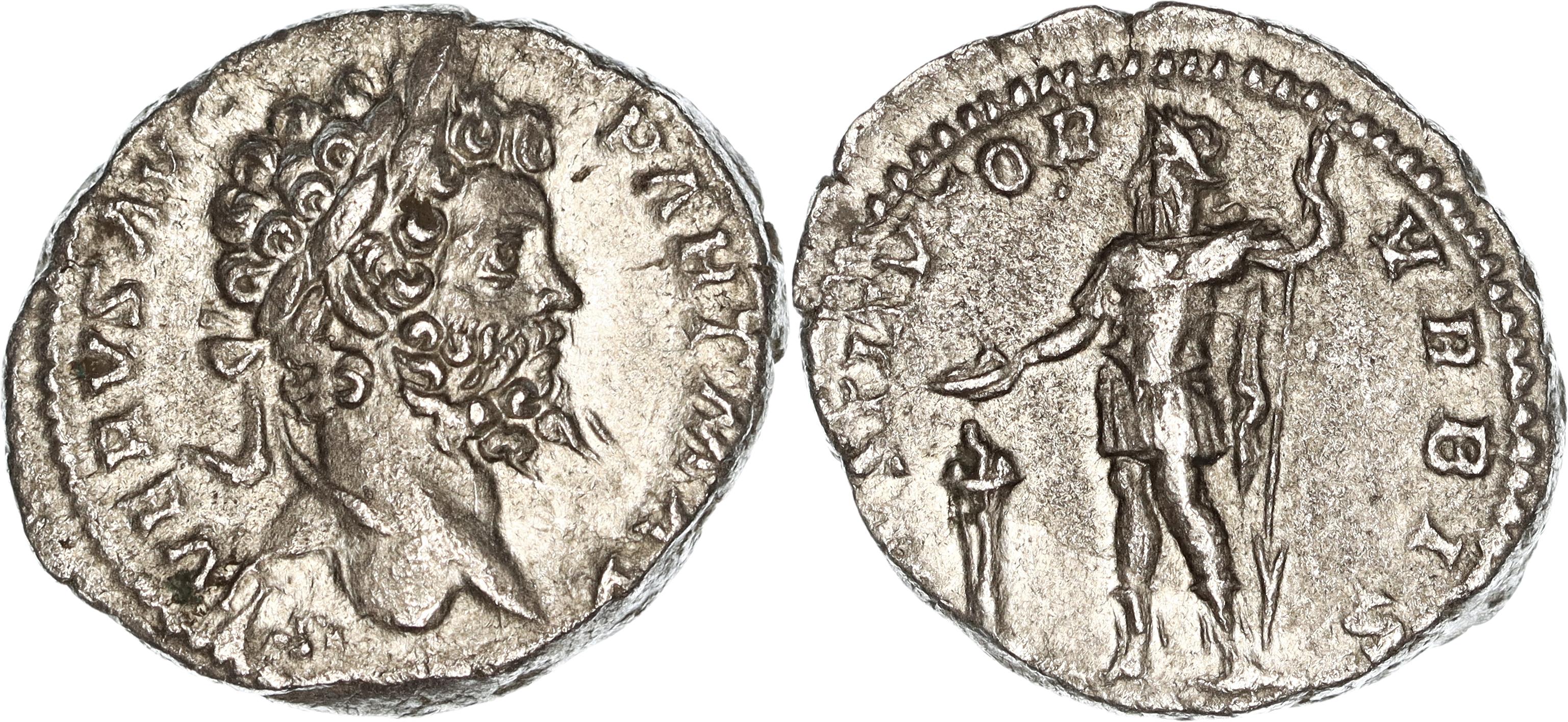 Roman Empire, Septimius Severus, Silver Denarius, 200-201 AD, VF