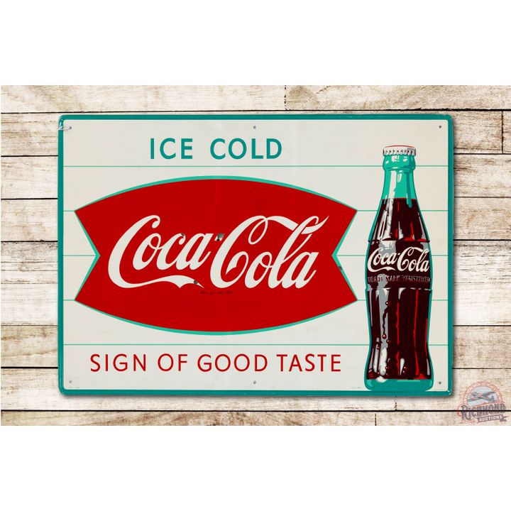Ice Cold Coca Cola Sign of Good Taste Tin Sign