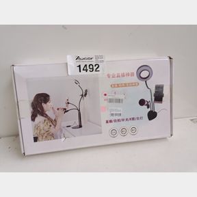 LIFESTYLE UNIVERSAL GOOSENECK CLIP ON MOBILE STAND WITH DIMMABLE RING LIGHT