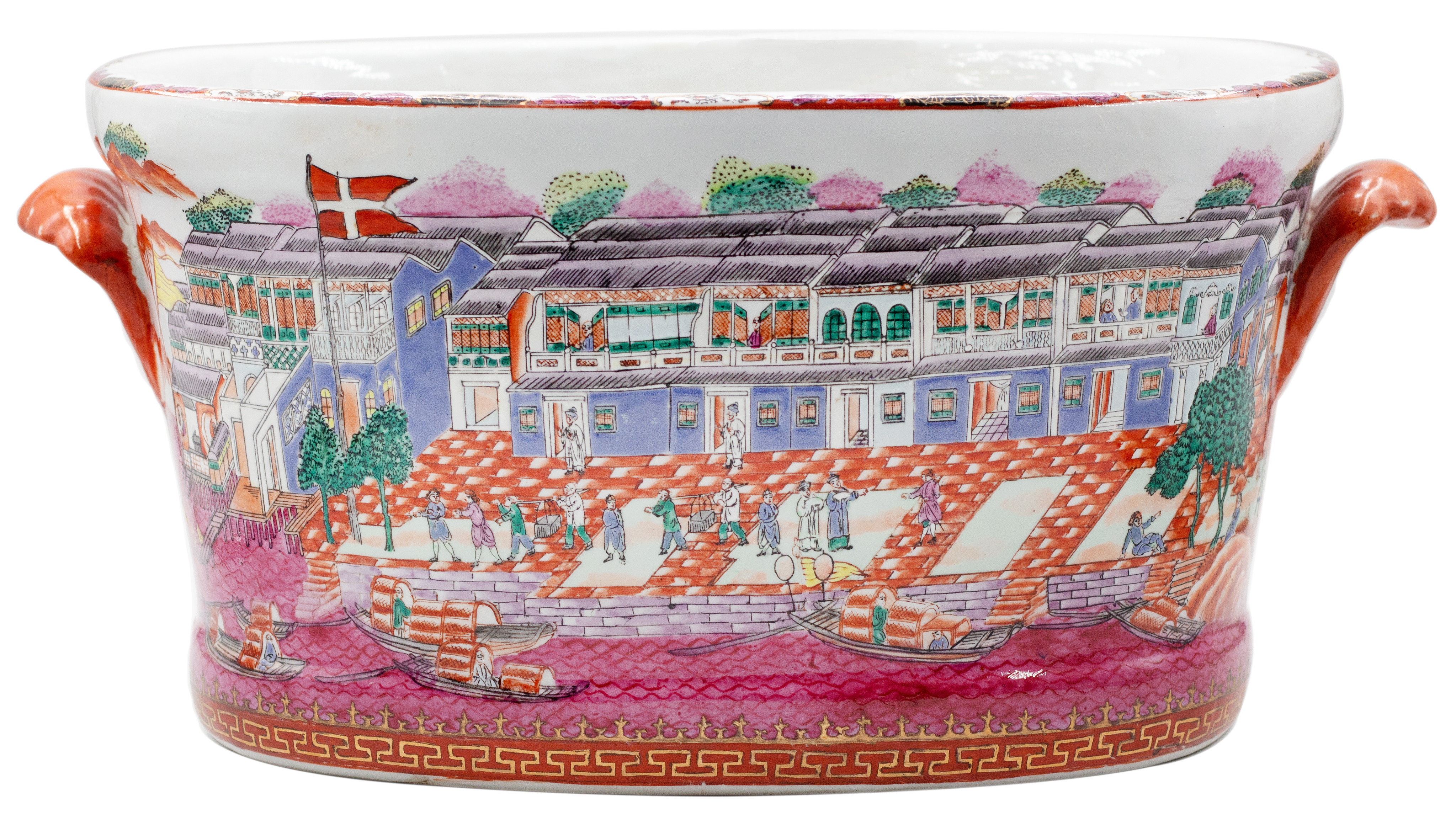 268 · China, Empire, Qing Dynasty, Porcelain Goldfish Tank, c.1890, VGC