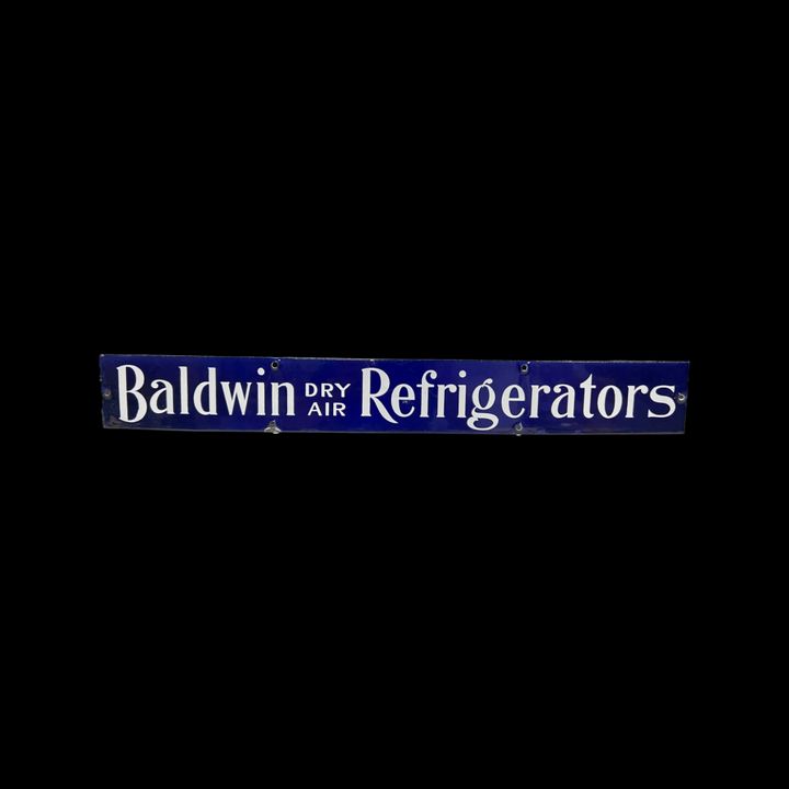 Baldwin Dry Air Refrigerators Porcelain Sign