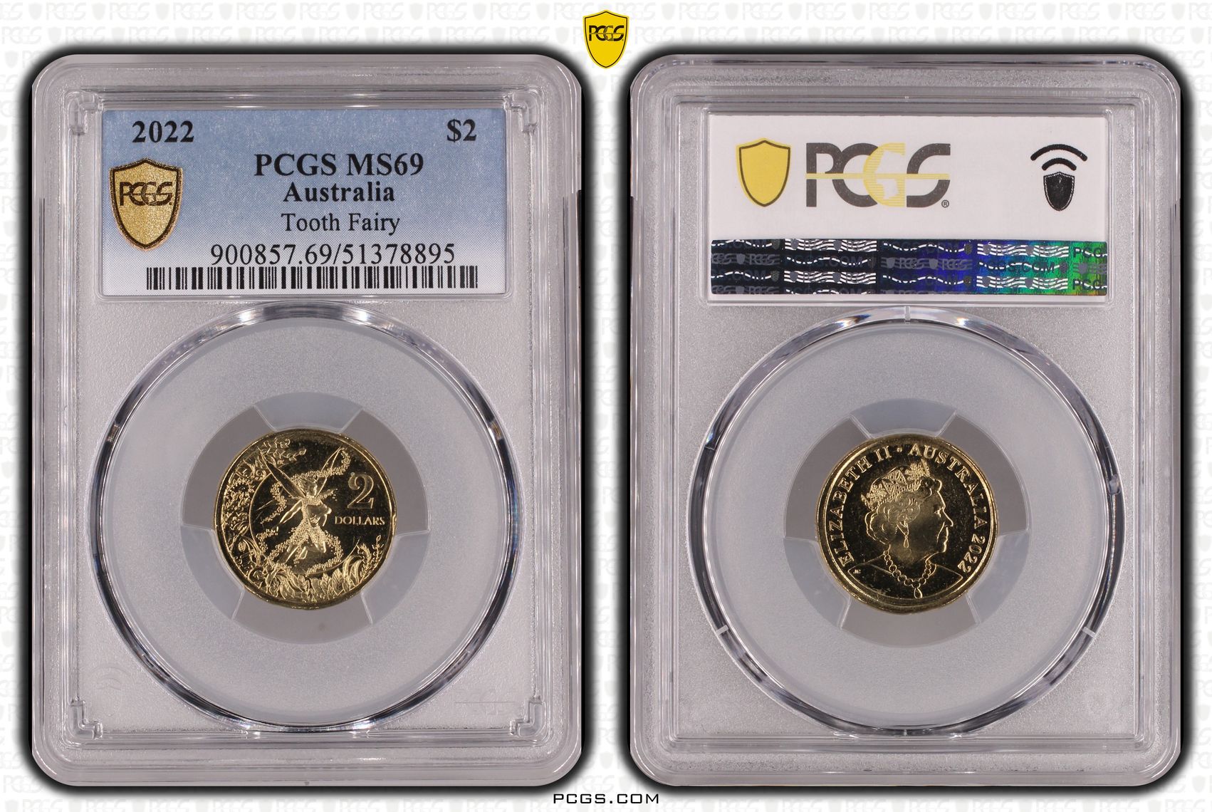 Tooth Fairy, Two Dollar, 2022, PCGS MS69