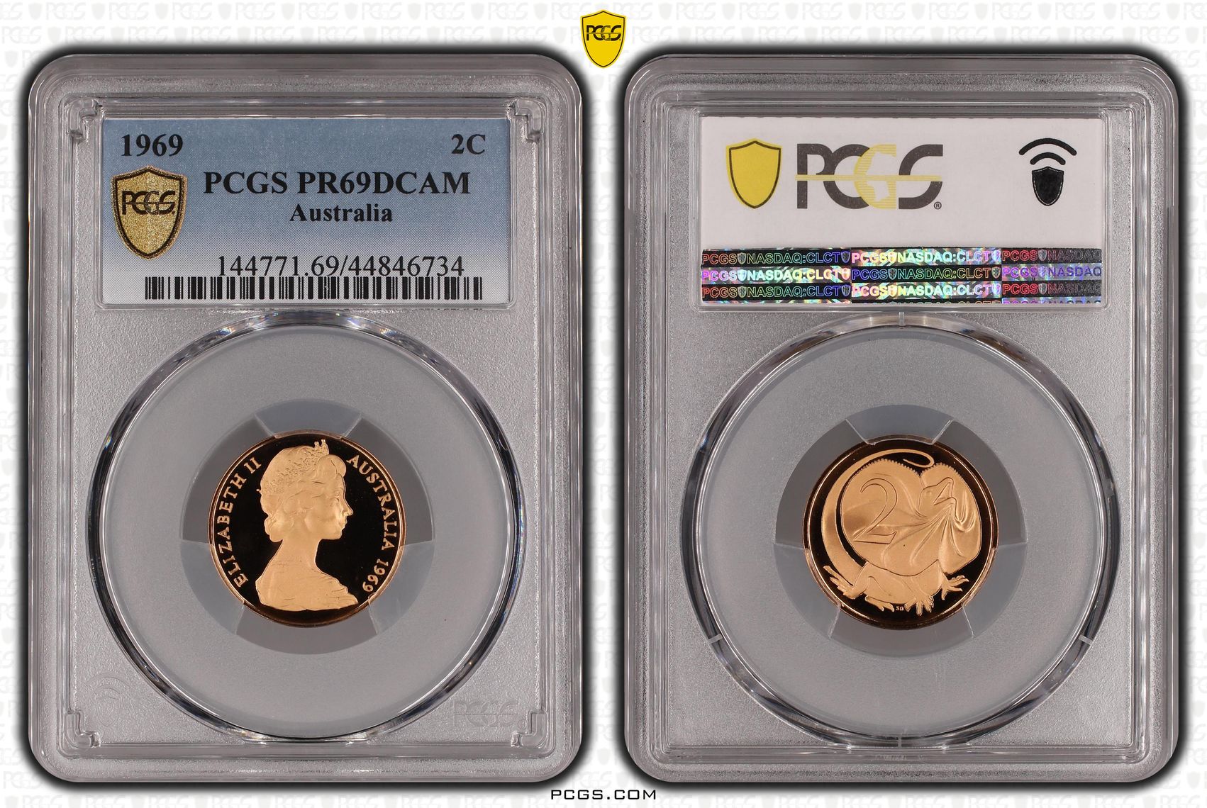 1969 Australian Two Cent, 2c Proof PCGS - PR69DCAM -734