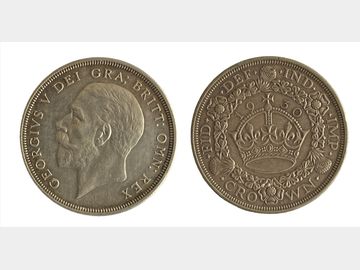 1930 KING GEORGE V SILVER WREATH CROWN