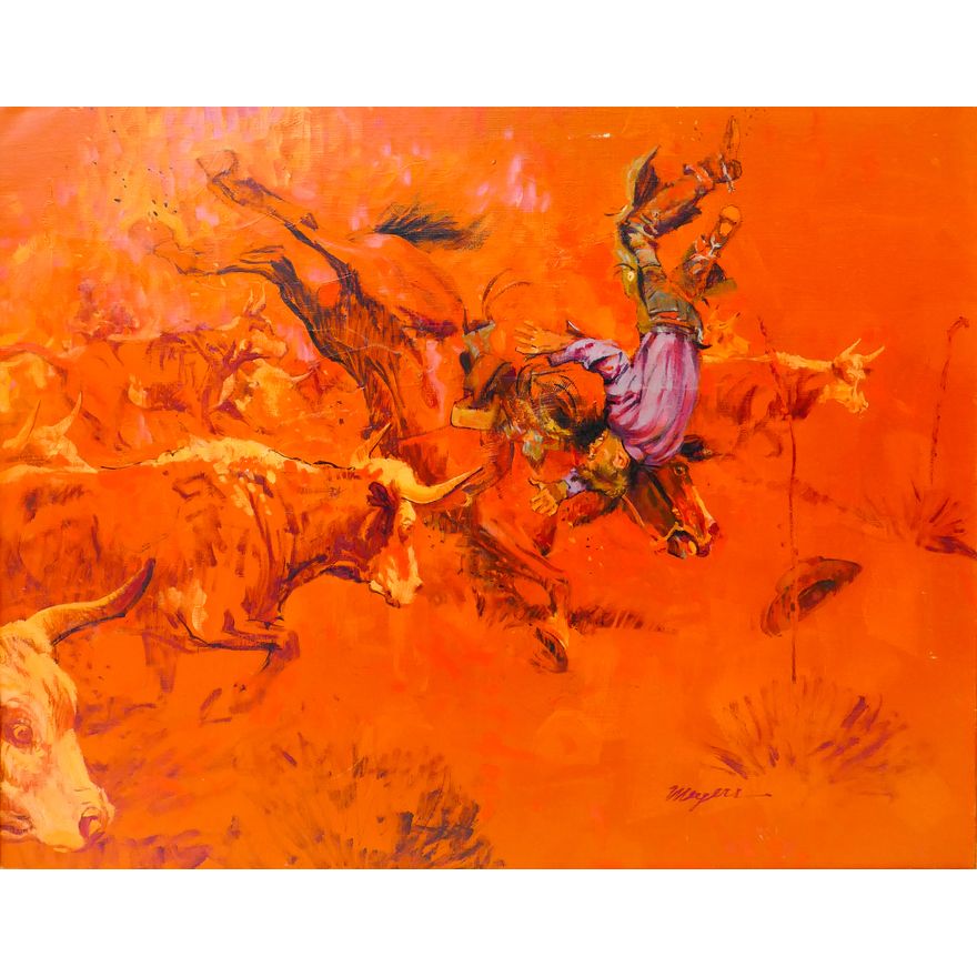 Robert W. Meyers (1919-1970) ''Puncher in Trouble''
